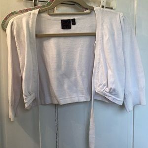 Used - crop white dress cover up